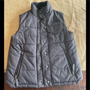 North Face chocolate brown boys vest 7/8 Small